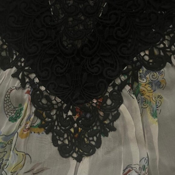 ZARA WOMAN Silk Dress Lace Detail 7785/739 Size M New With Tags $189 - Picture 15 of 16